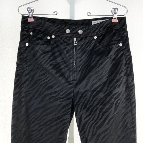 rag & bone Nina Zebra Stripe High Waist Skinny - Picture 3 of 10